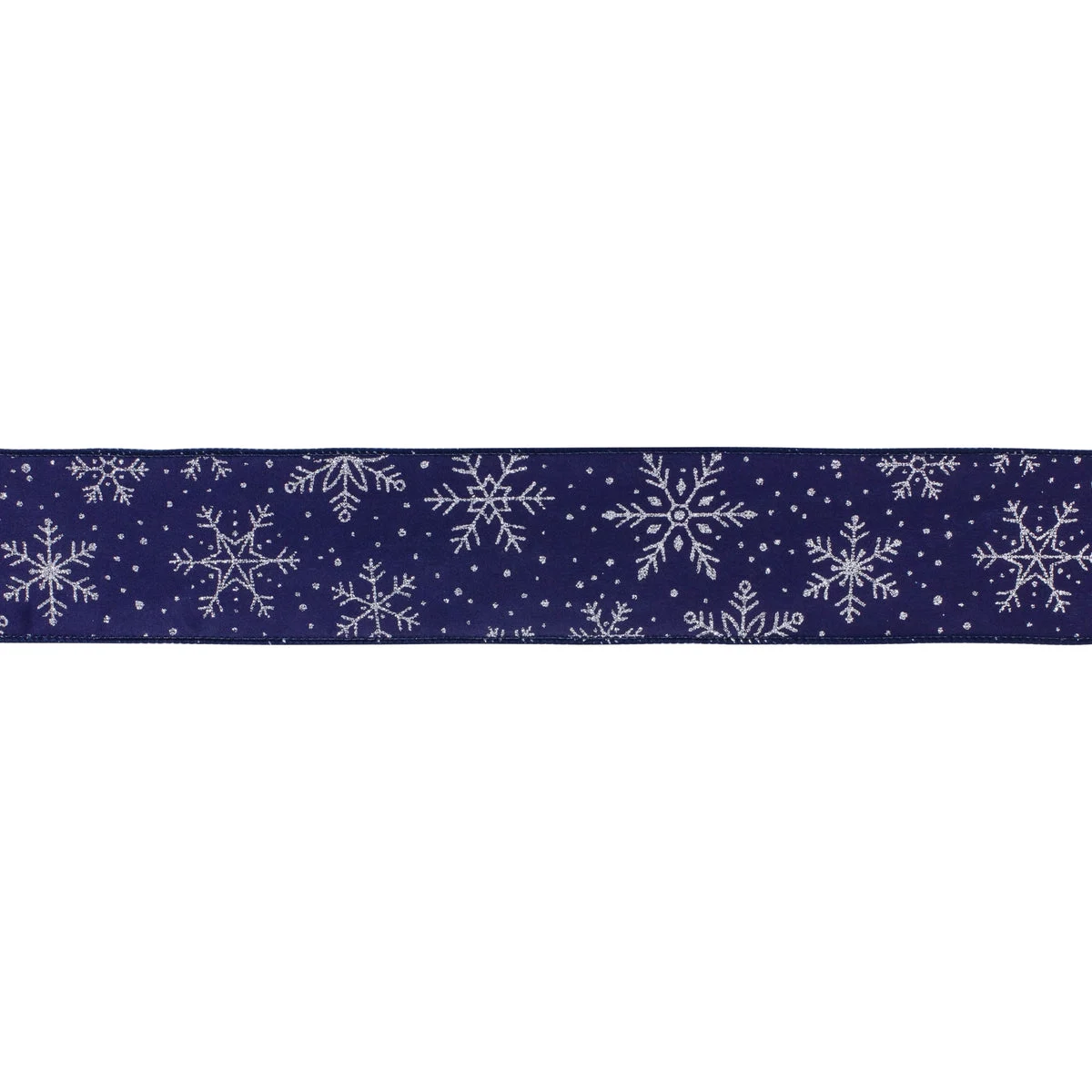 Melrose Navy Snowflake Ribbon (Set of 2) 2.5" x 10 Yds.