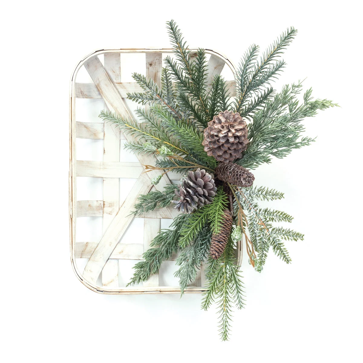 Pine Cone Wood Wall Hanging 20.5" Natural Green and Brown Christmas Decor by Melrose
