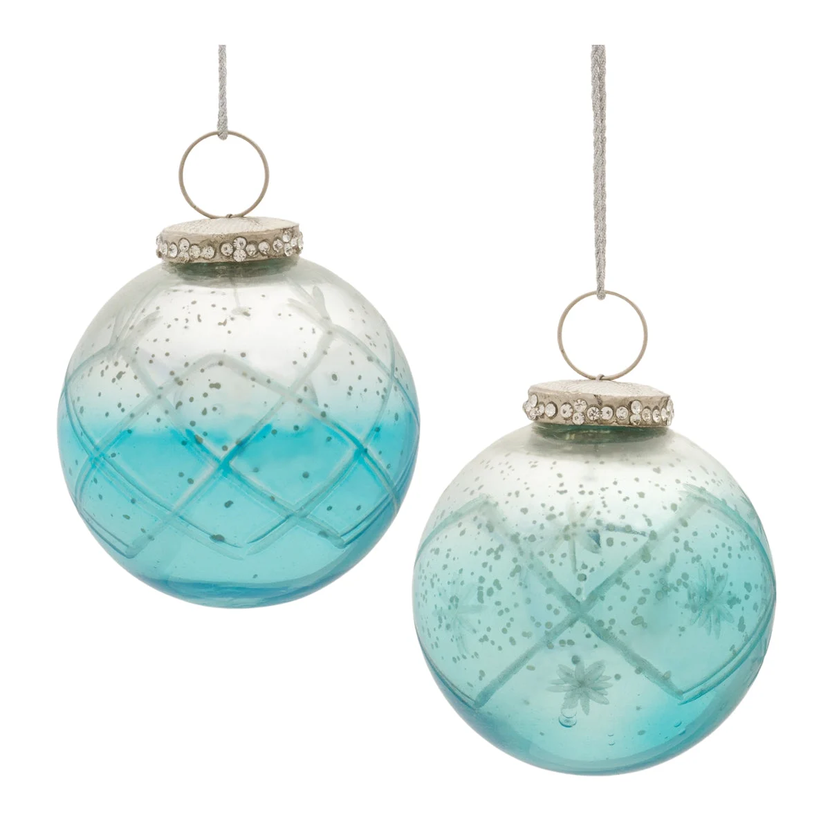 Melrose Blue Ombre Glass Ball Ornament (Set of 6)