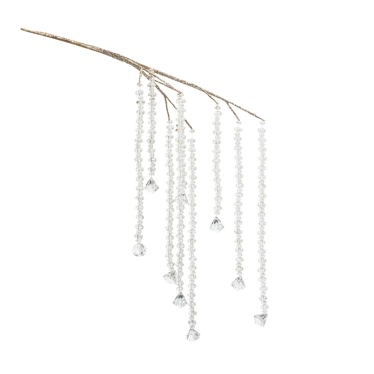 Hanging Prism Branch Set – 24"H Elegant Christmas Decorative Stems (Set of 2) Acrylic & Plastic Holiday Accents by Melrose