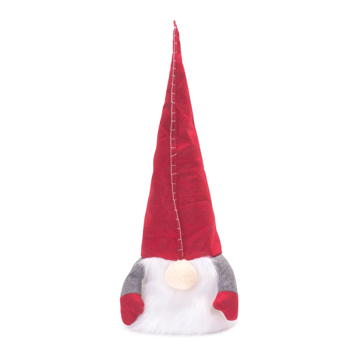 Plush Gnome Tree Topper – 18"H Christmas Tree Top Decoration Polyester Holiday Accent by Melrose