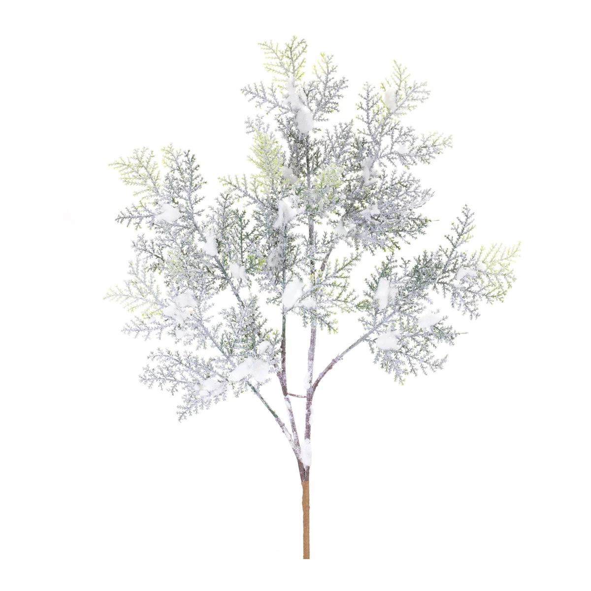 Snowy Cedar Branch Stems – 21.25"H Christmas Floral Picks (Set of 12) Plastic Holiday Accents by Melrose