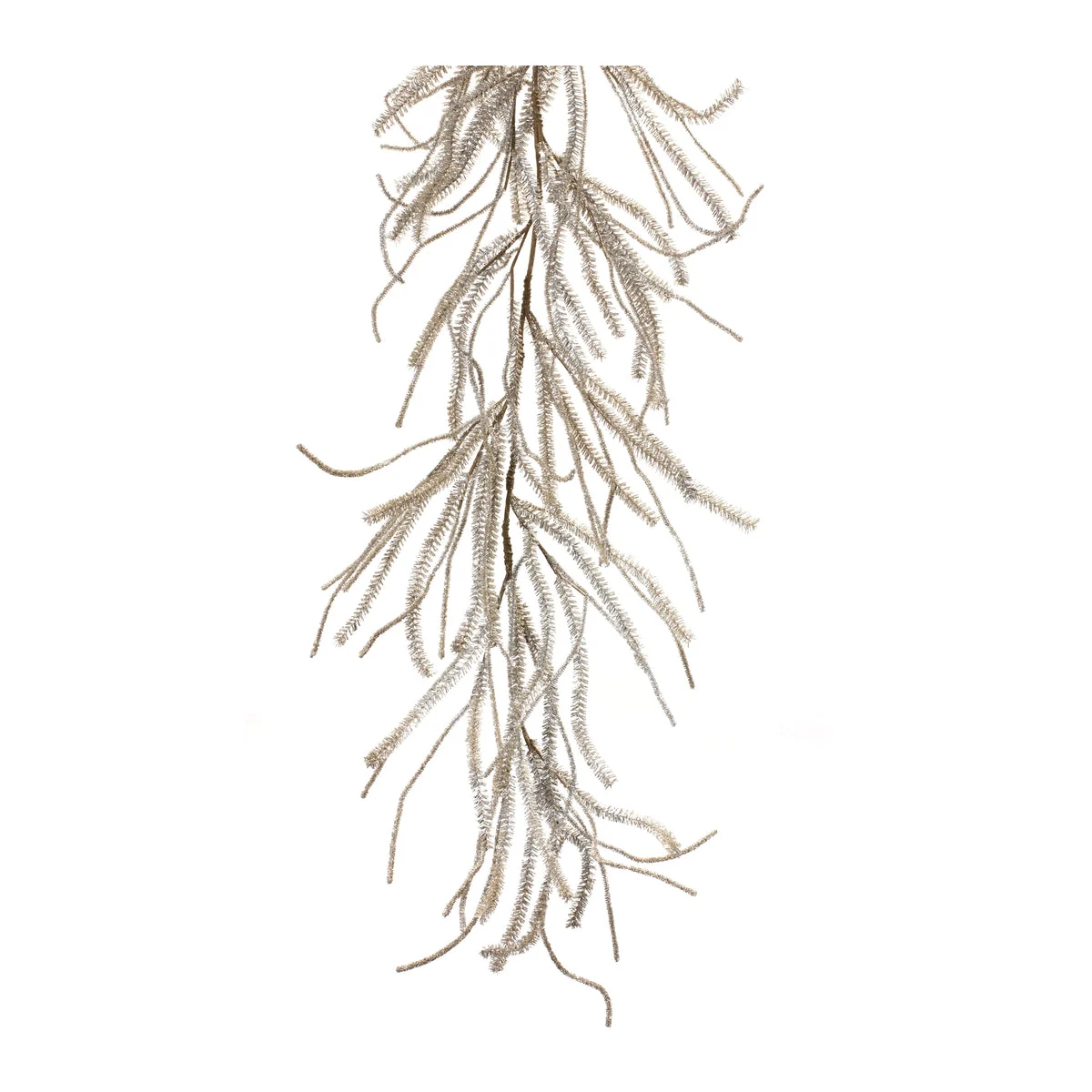 Glittered Silver Pine Garland – 60"L Christmas Decorative Garland, Sparkling Holiday Accents  (Set of 2) by Melrose