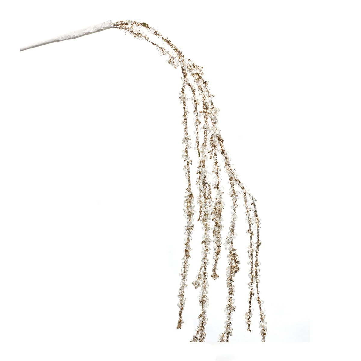 Holiday Glitter Branch 46 Inch Height Set of 2 White Silver Plastic Christmas Decoration By Melrose