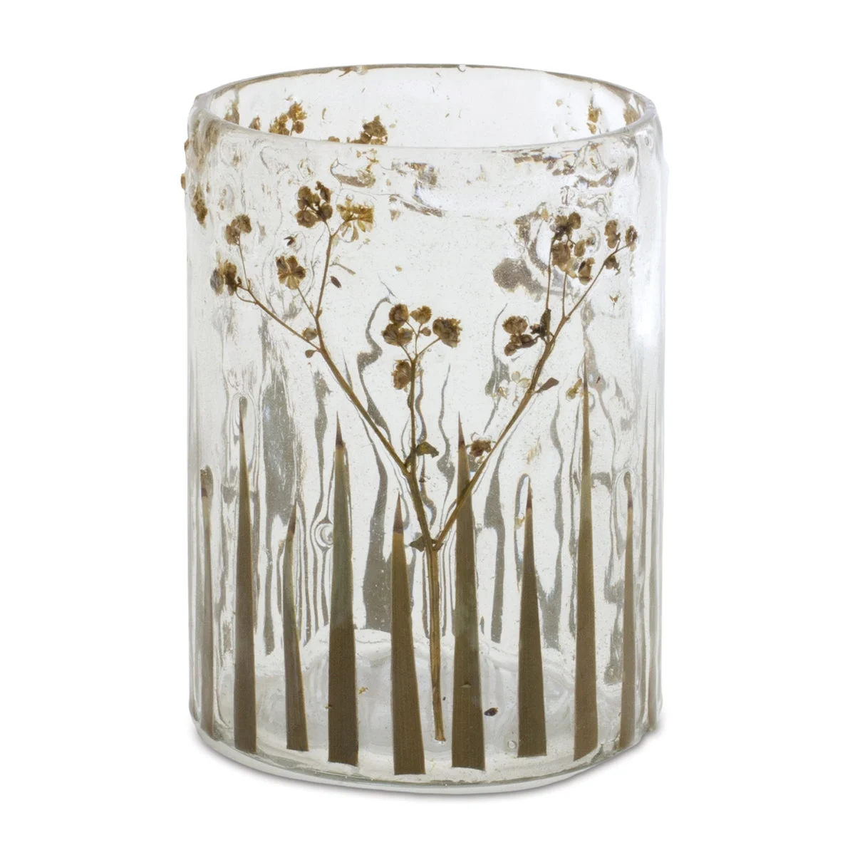 Melrose Dried Floral Glass Candle Holder (Set of 3)