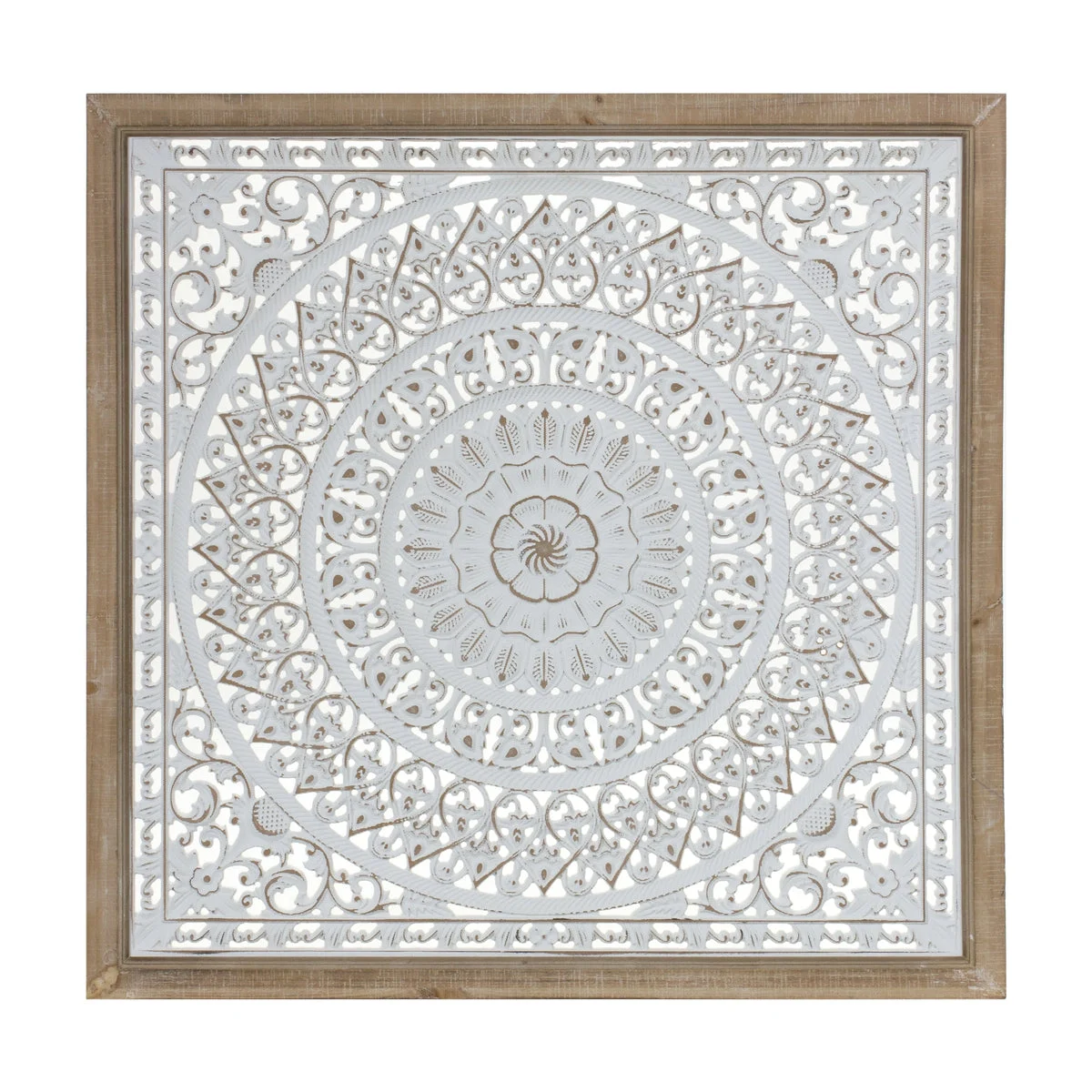 Melrose Framed Paper Mache Mandala Wall Plaque 25.5"SQ