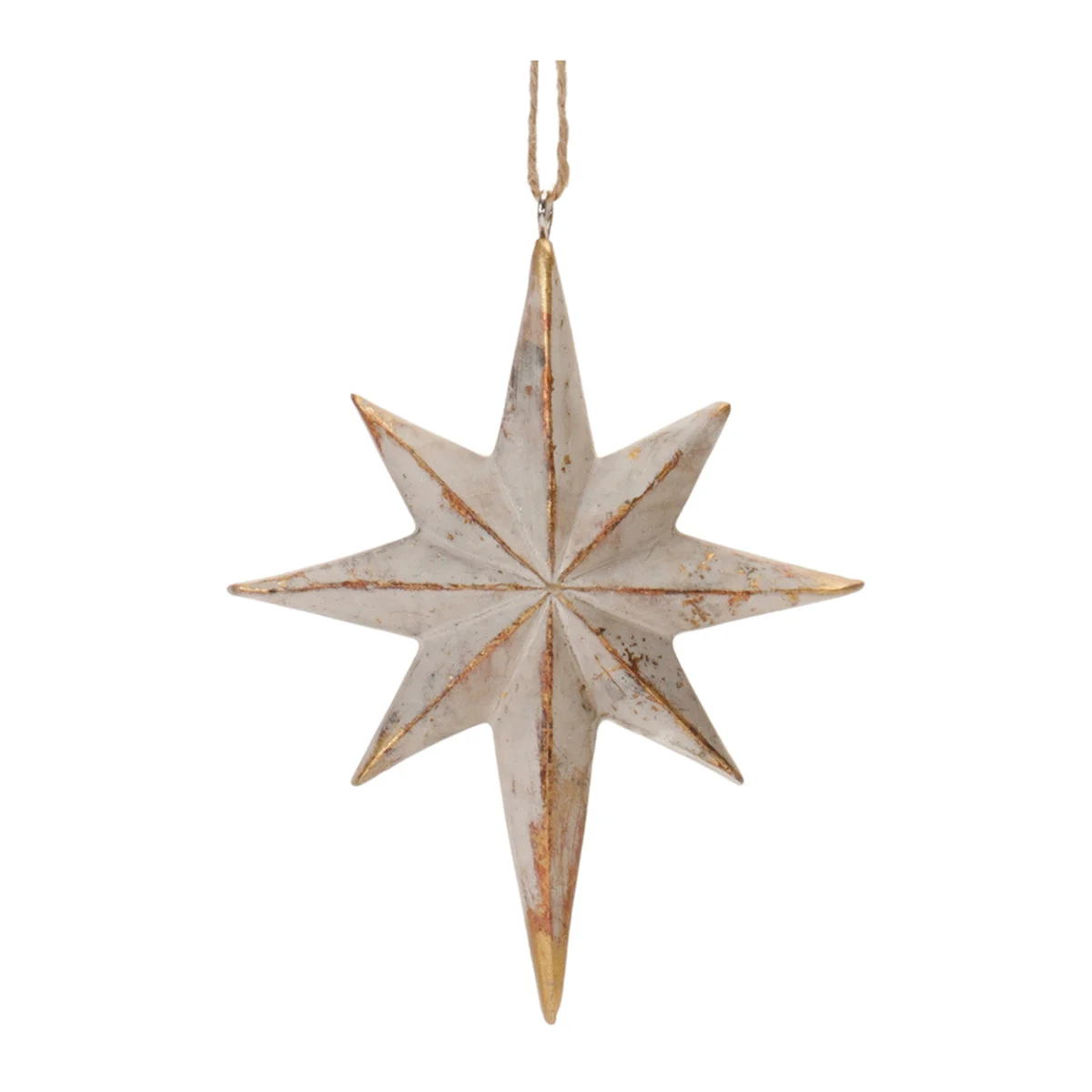 Melrose Champagne Northern Star Ornament (Set of 12)