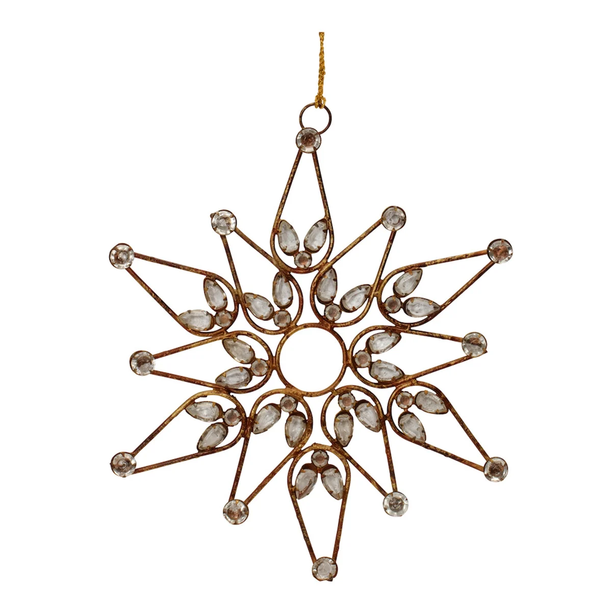 Christmas Snowflake Ornaments 9.75 inch – Jeweled Hanging Tree Décor by Melrose