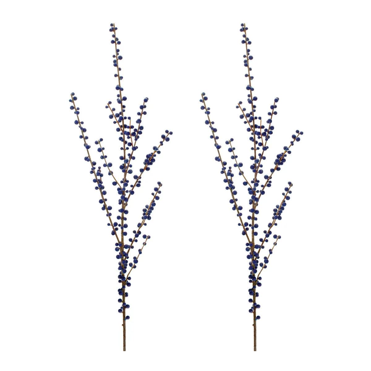 Ilex Blue Berry Spray 43.5 Inch Plastic Seasonal Holiday Decor Set by Melrose