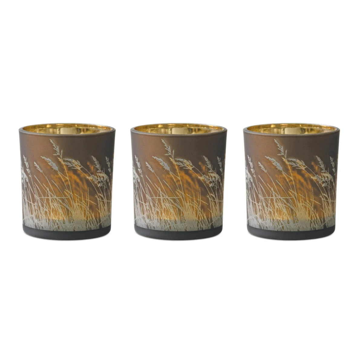 Melrose Pampas Grass Candle Holder (Set of 3)