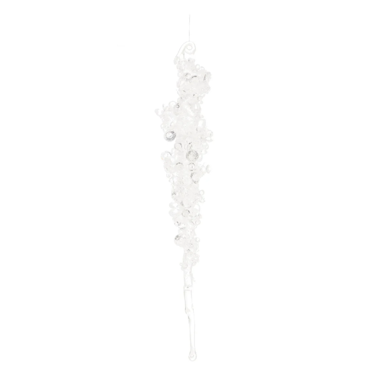 Glittered Icicle Drop Ornaments (Set of 24) – 10"H Winter Christmas Tree Decor by Melrose
