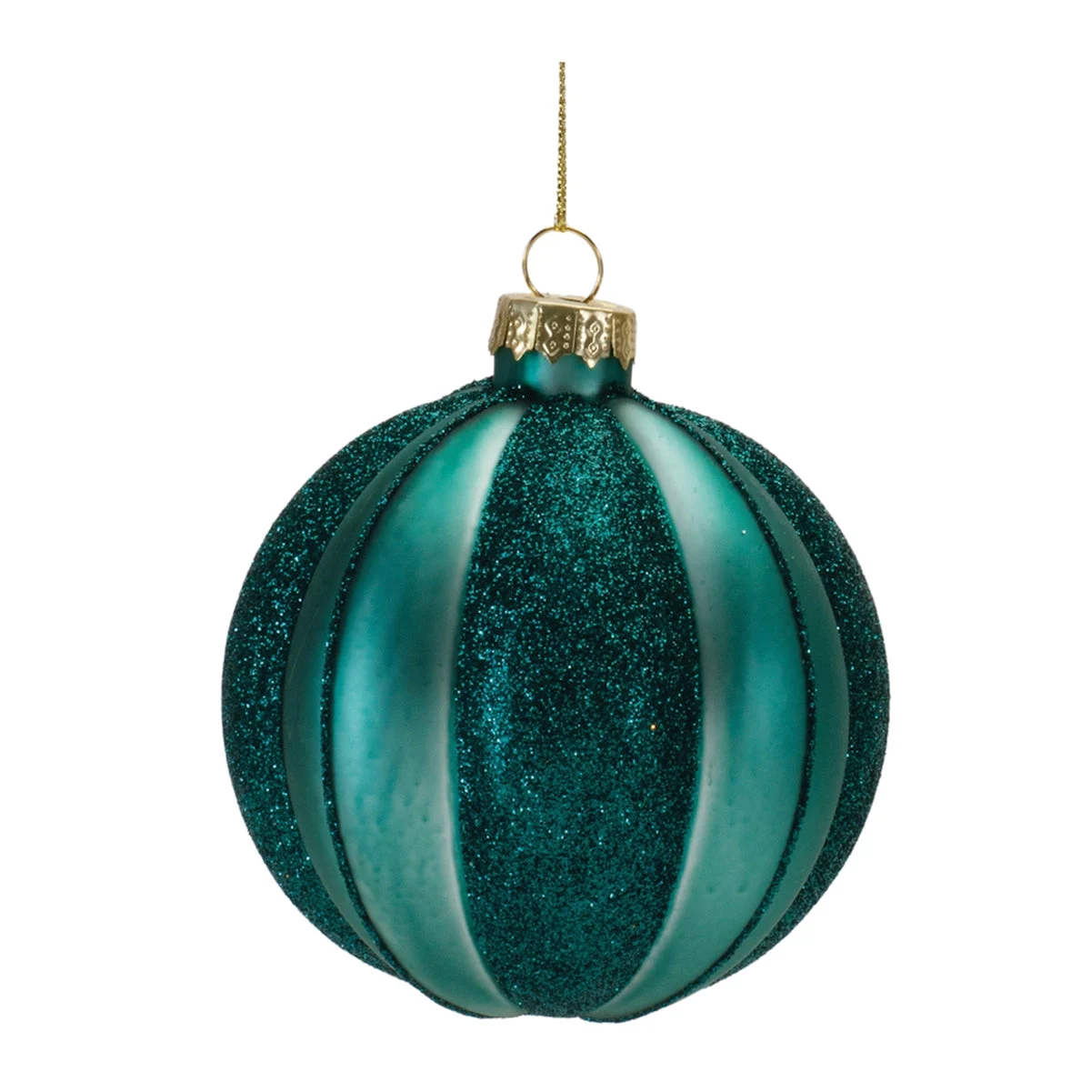 Glittered Glass Ball Ornament (Set of 12) – 3"D Christmas Tree Decor by Melrose