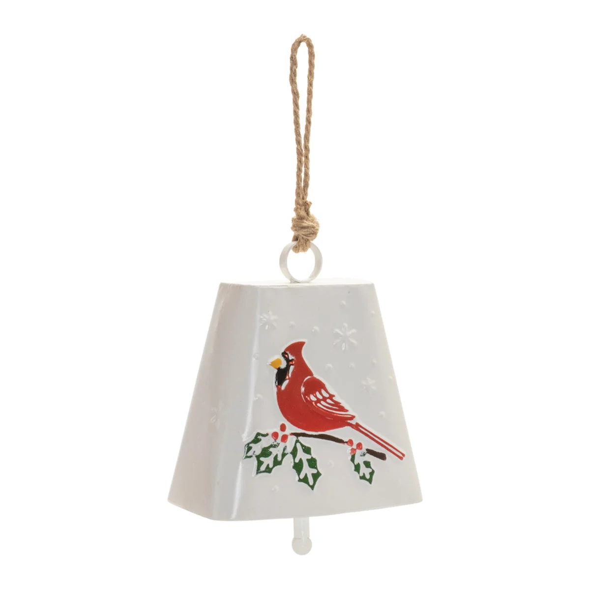 Metal Cardinal Bird Bell Ornaments (Set of 2) – 16"H Christmas Tree Decor by Melrose