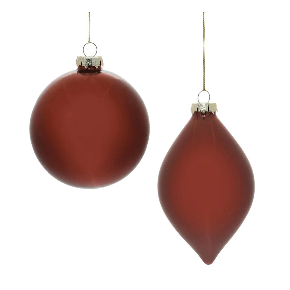 Red Glass Ball Christmas Tree Decor (Set of 6) – 6"H Classic Holiday Accents by Melrose
