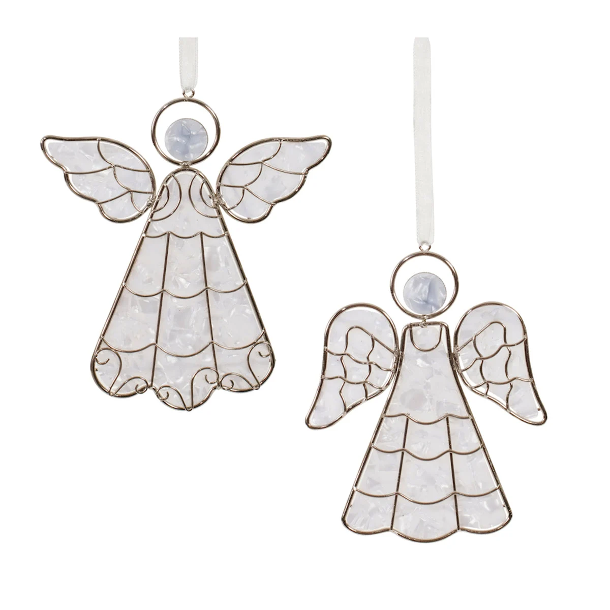 Melrose Metal Framed Angel Ornament (Set of 6)