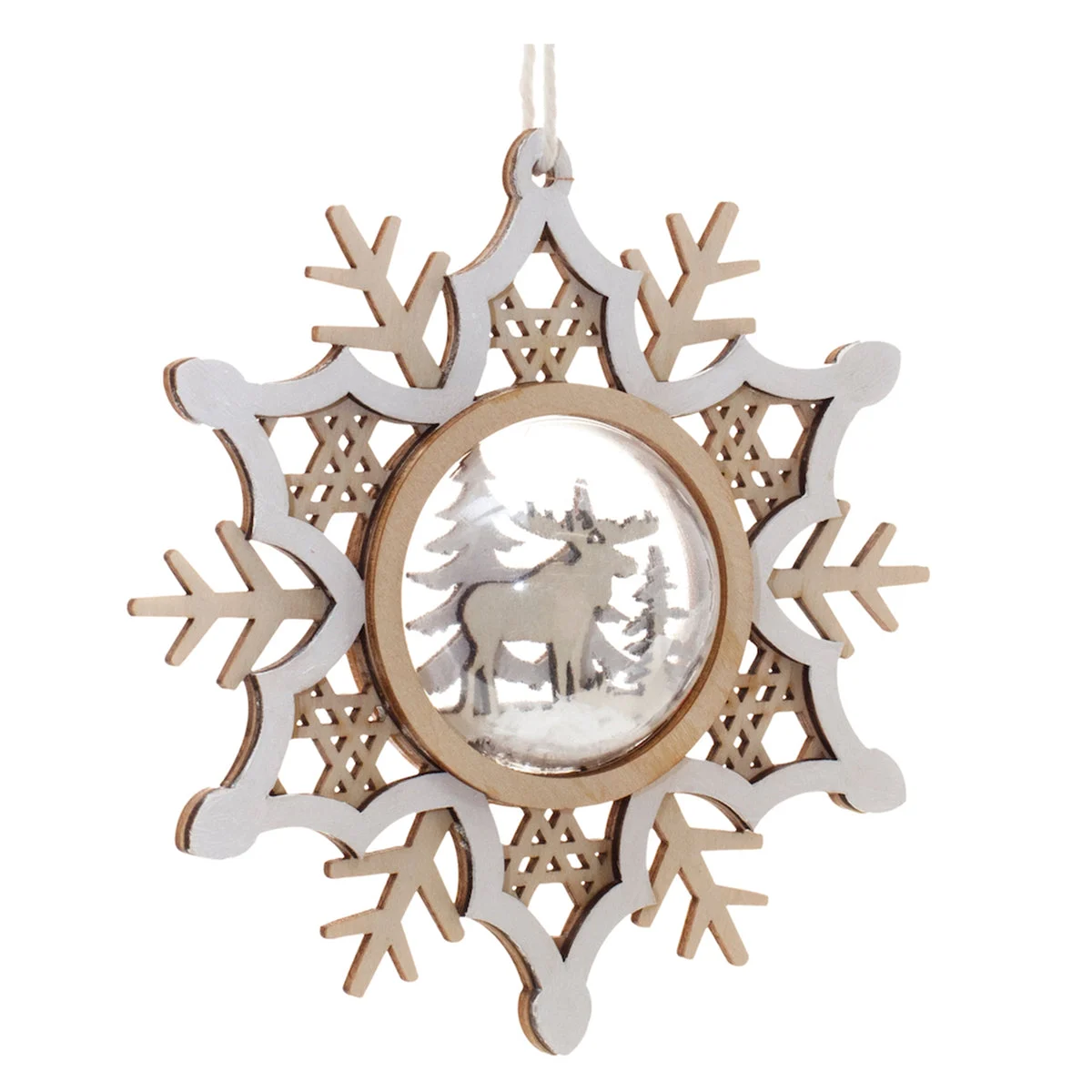 Melrose Woodland Forest Snowflake Ornament (Set of 6)