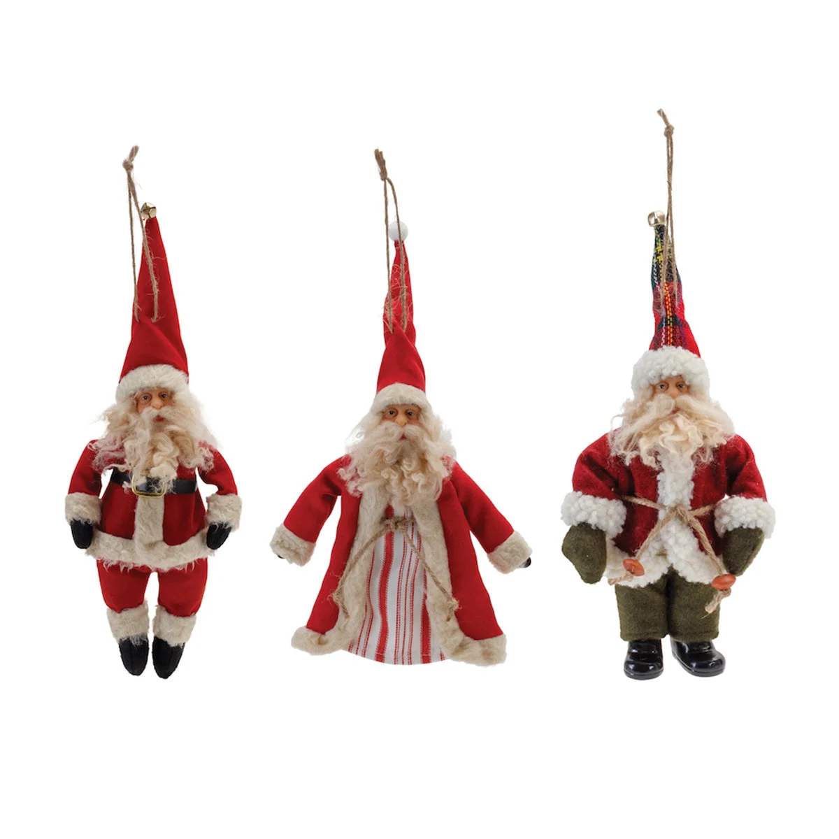 Melrose Vintage Santa Character Ornament (Set of 6)