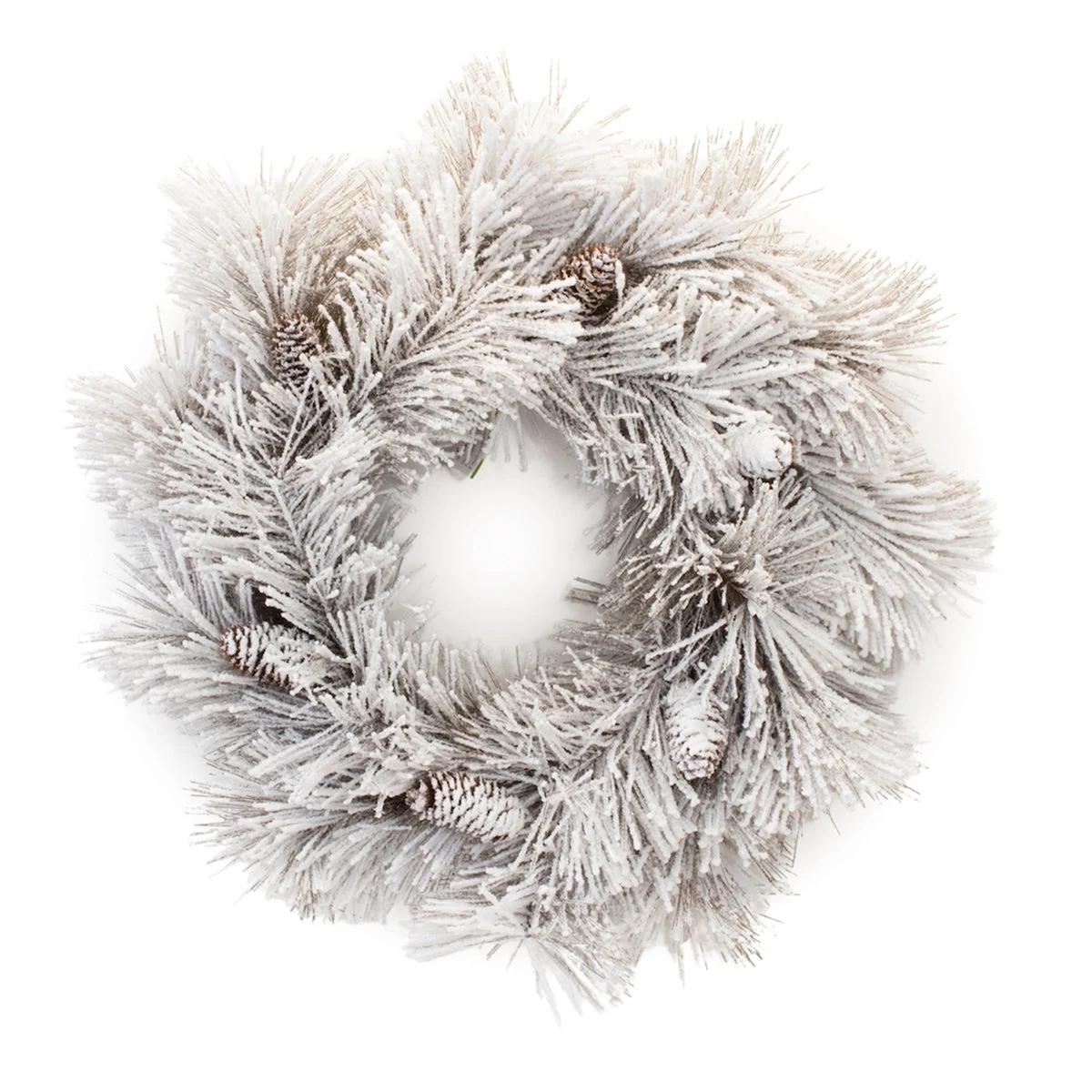 Christmas Long Needle Pine Wreath – Traditional Holiday Door Decor 23.5 inch by Melrose