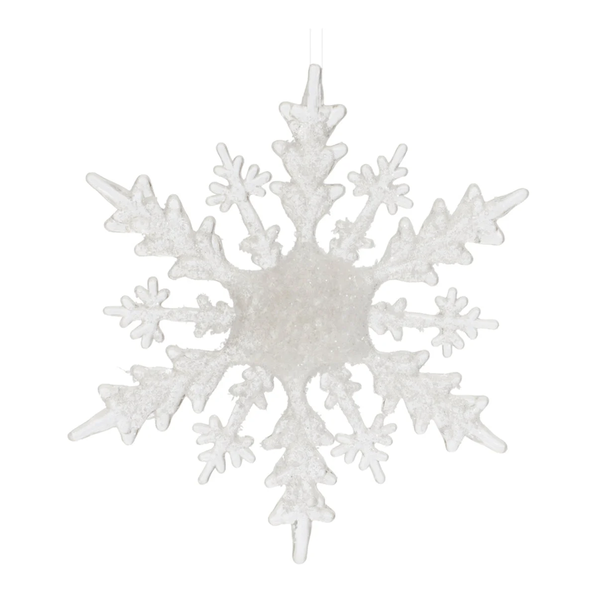 Melrose Frosted Snowflake Ornament (Set of 12)
