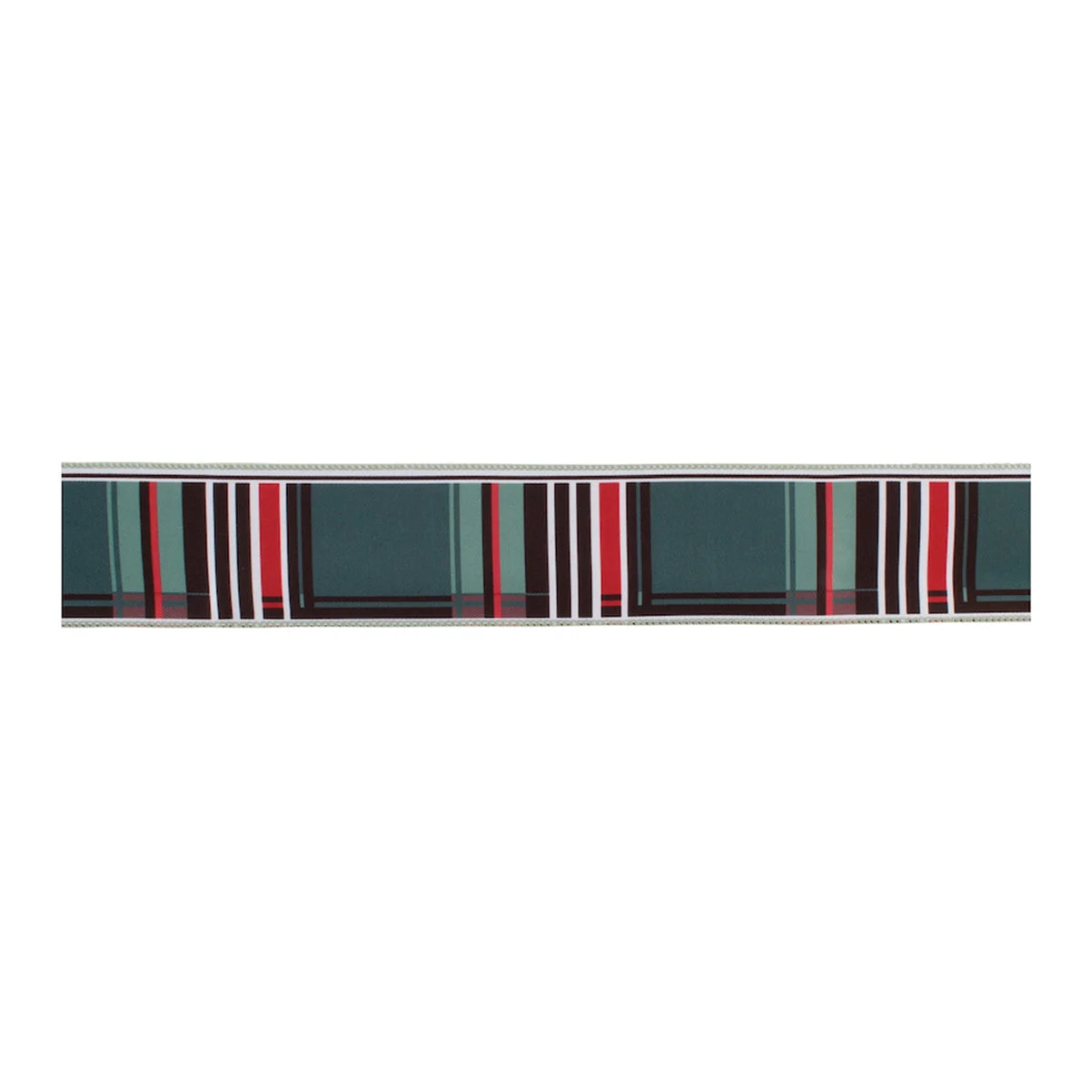 Christmas Holiday Craft Plaid Wired Ribbon Polyester 10 yards– Set of 2 by Melrose