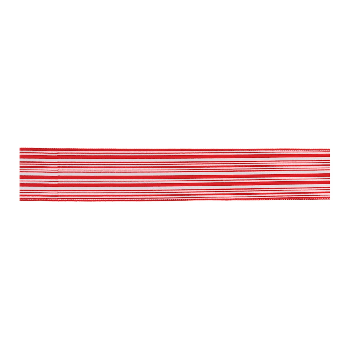 Festive Wired Ribbon – Red & White Stripes for Christmas Crafts 10 yards by Melrose