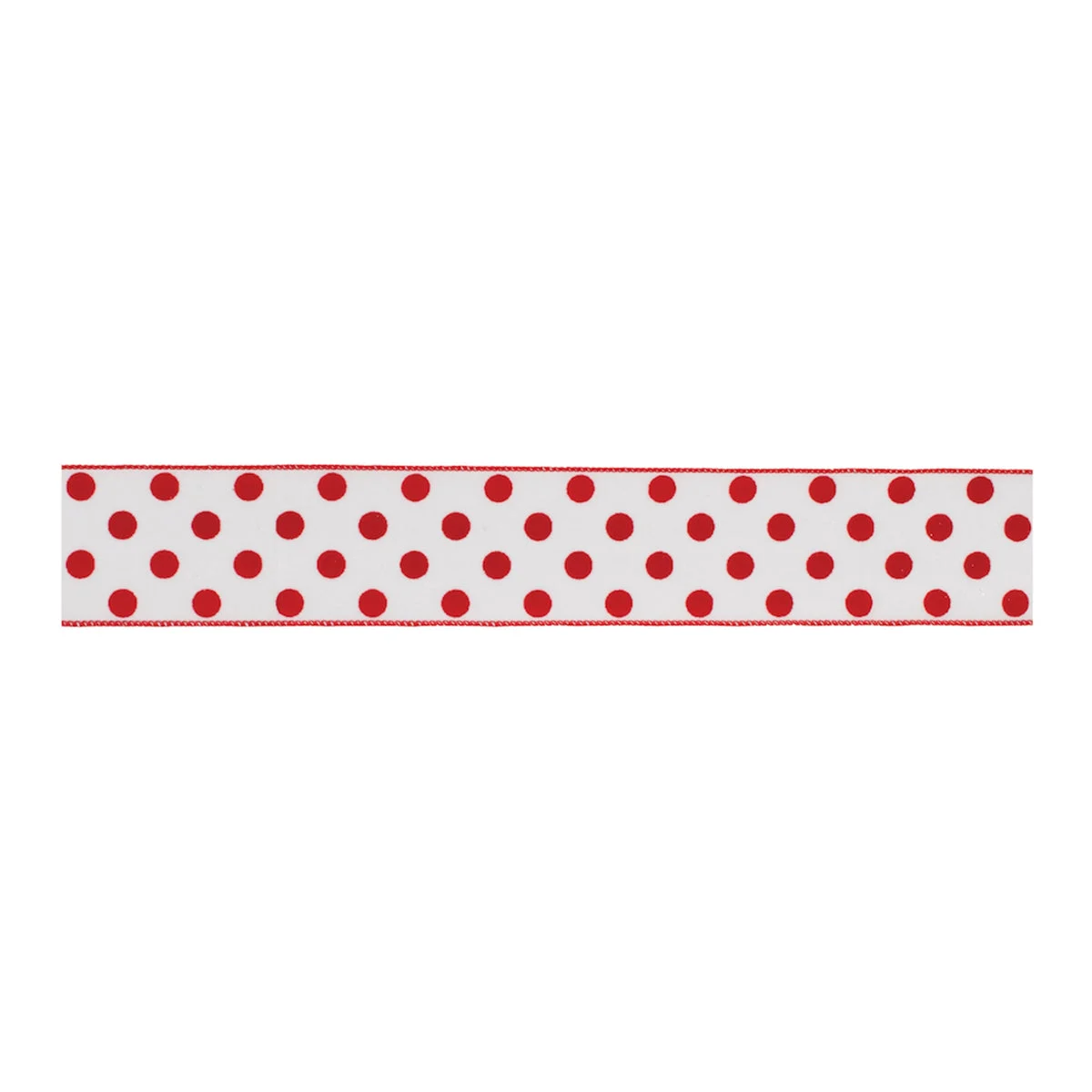 Red and White Polka Dot Wired Ribbon – 2.5" x 10 Yards, Set of 2 by Melrose