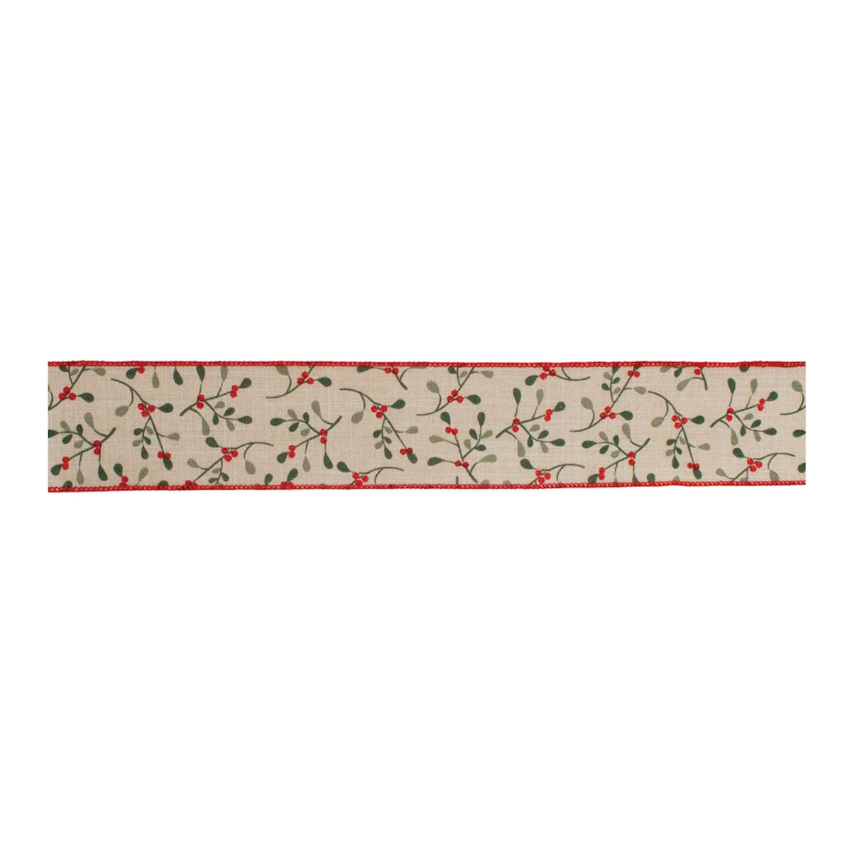 Festive Holiday Berry Ribbon 2-Pack Wired Ribbon Rolls 10 yards by Melrose