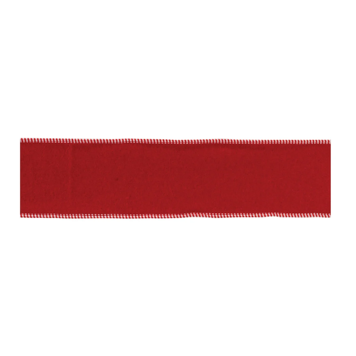 Christmas Ribbon Accents Red Wool Wired Ribbon – 4" x 5 Yds. by Melrose