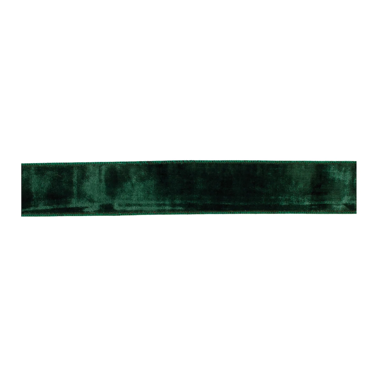 Christmas Wired Ribbon Set of 2 Deep Green Viscose Blend – 2.5"W x 5 Yds by Melrose