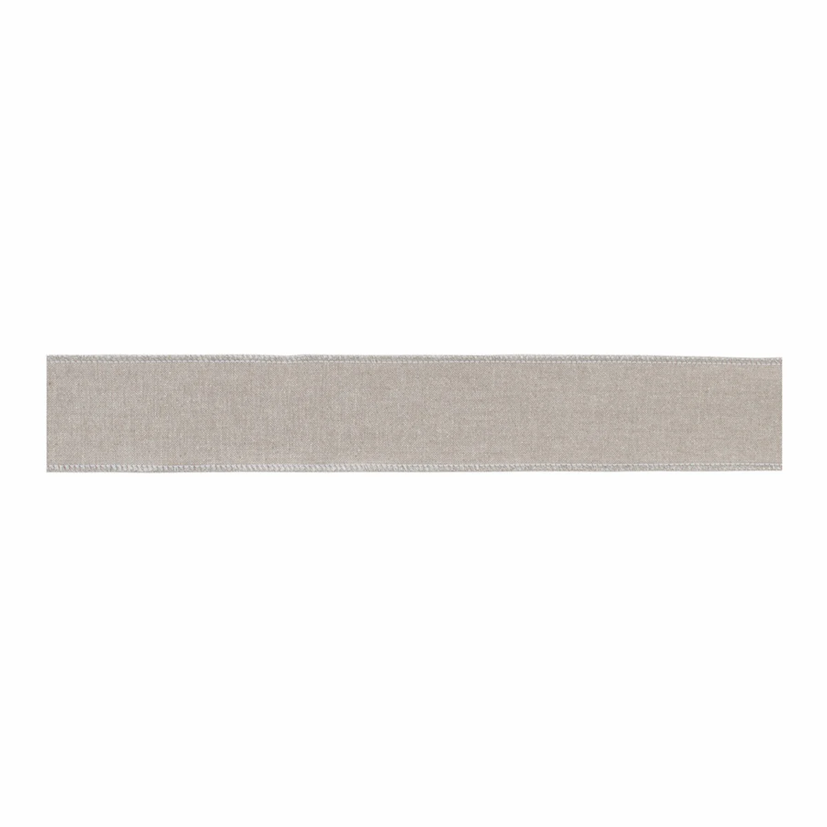 Christmas Wired Ribbon Beige Cotton Blend With Sparkle – 2.5" x 5 Yds. by Melrose