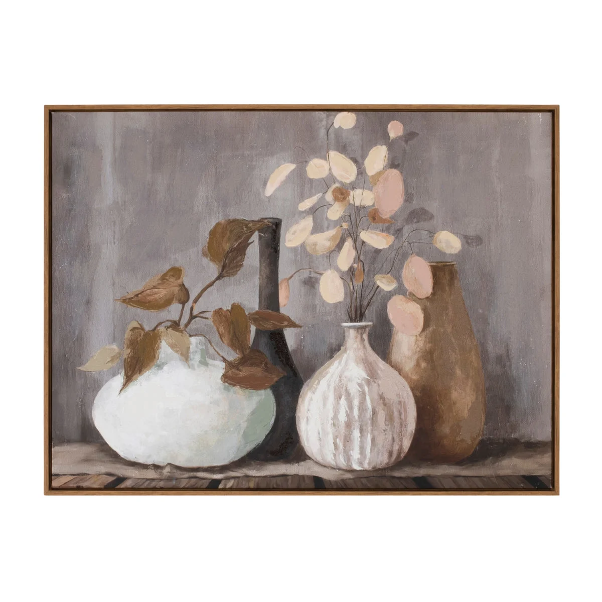 Melrose Framed Foliage Vases Canvas Art 32.5"L