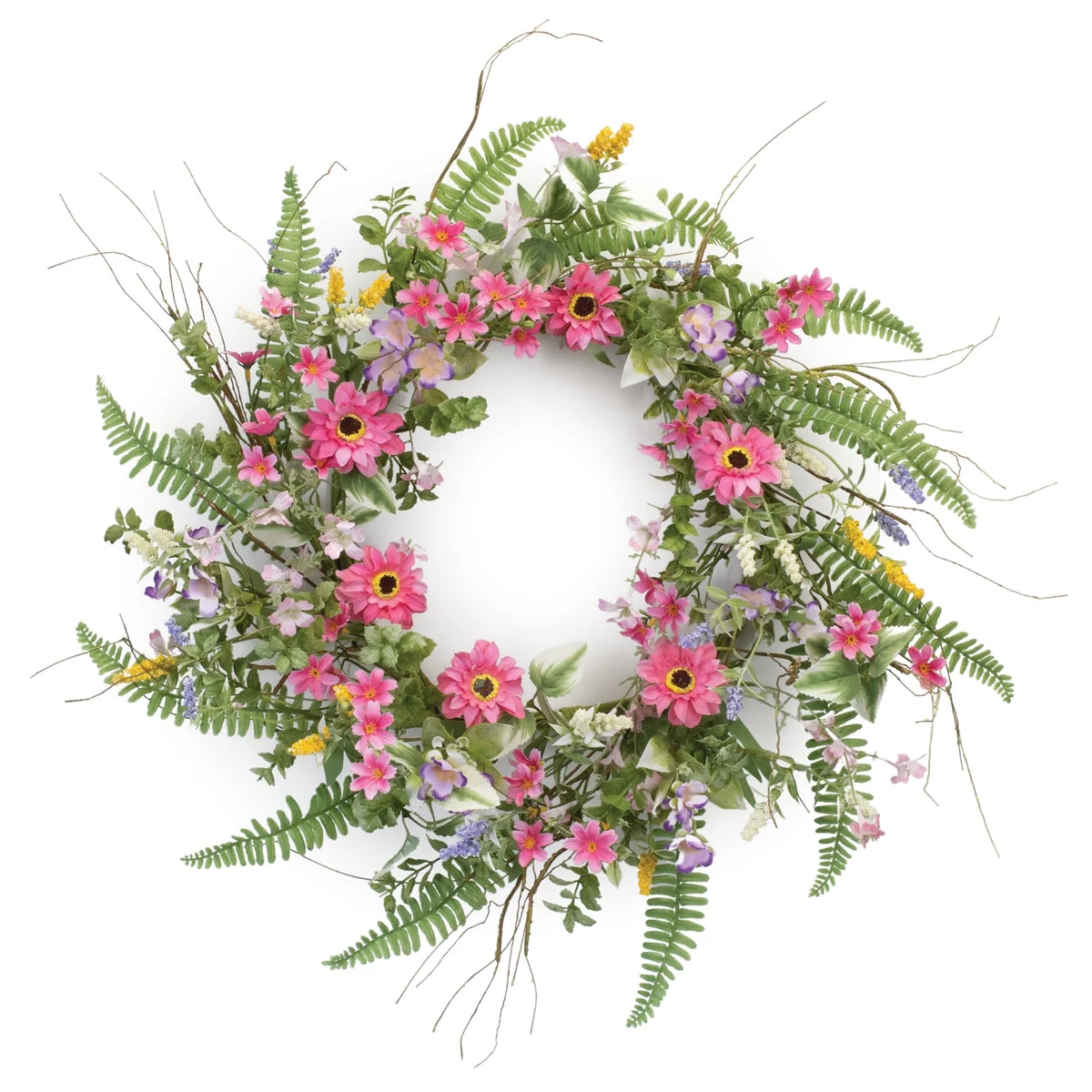 Melrose Mixed Fern Floral Wreath 20"D
