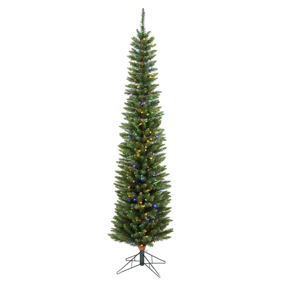 Vickerman A103682LED 8.5' Durham Pole Pine Artificial Christmas Tree Multi-Colored LED Dura-Lit Lights