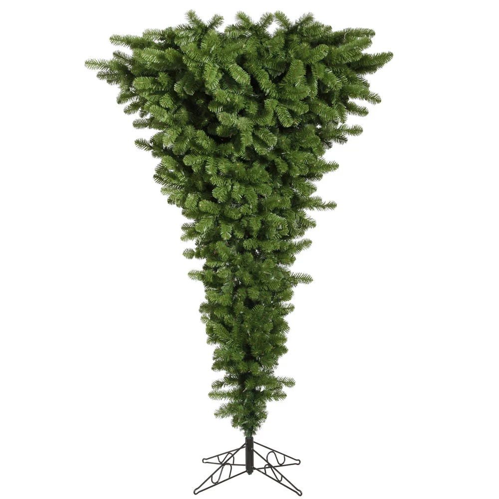 Vickerman A107457 5.5' Green Upside Down Artificial Christmas Tree Dura-Lit® Multi-Colored Lights