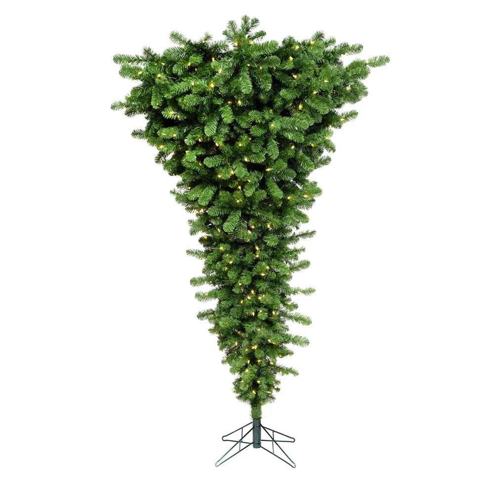 Vickerman A107456LED 5.5' Green Upside Down Artificial Christmas Tree Dura-Lit® Warm White LED Lights