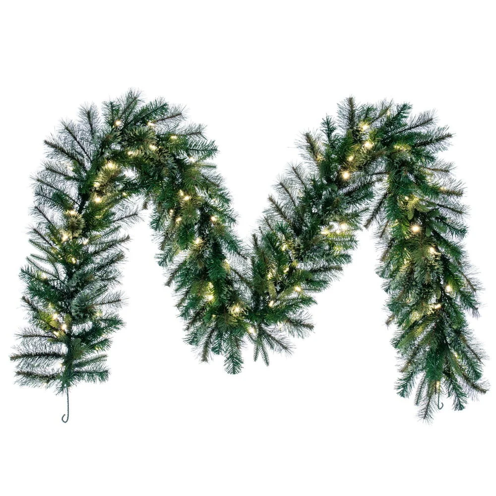 Vickerman A118323 25' Cashmere Artificial Christmas Garland Clear Dura-Lit Incandescent Lights