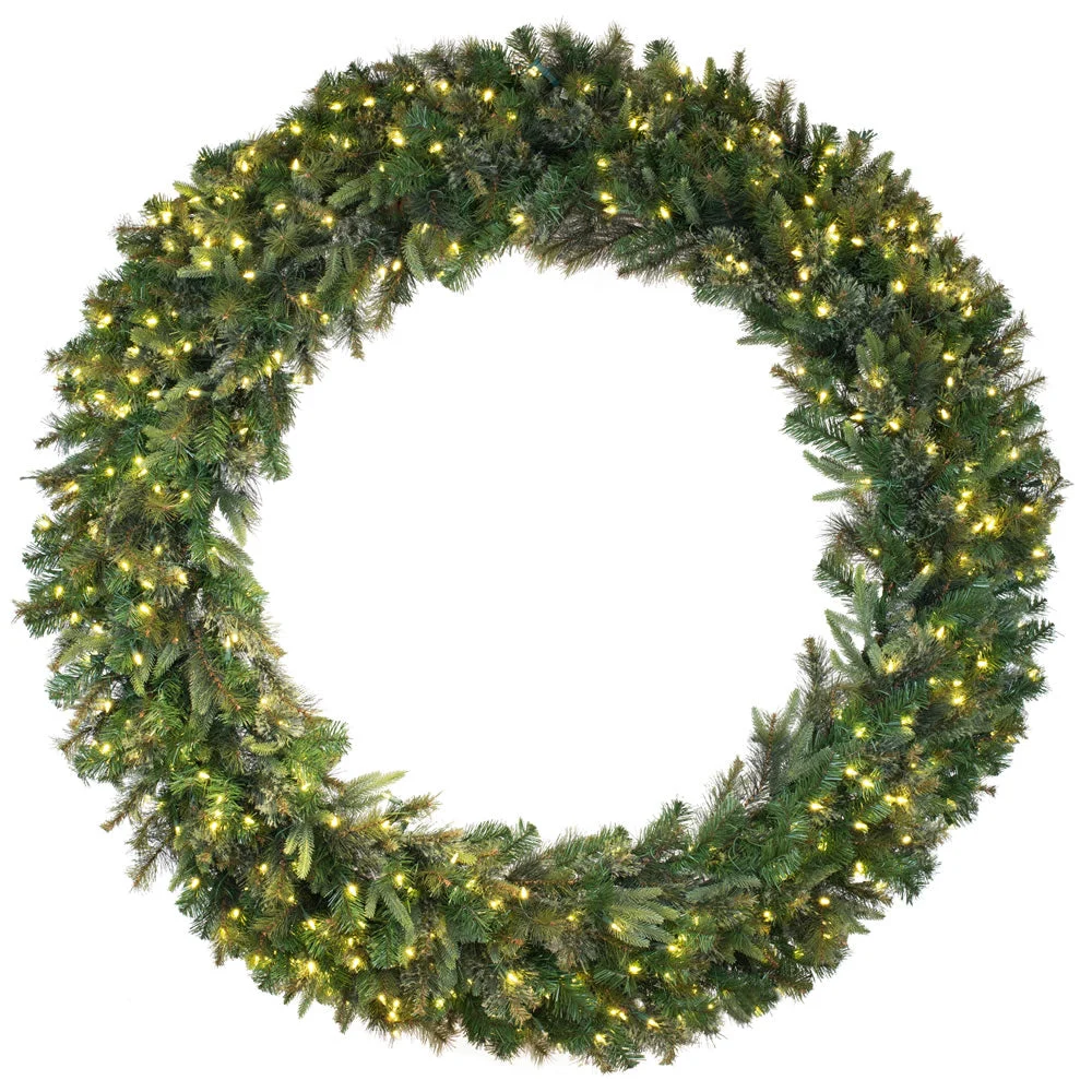Vickerman A118385LED 84" Cashmere Artificial Christmas Wreath Warm White Dura-lit LED Lights