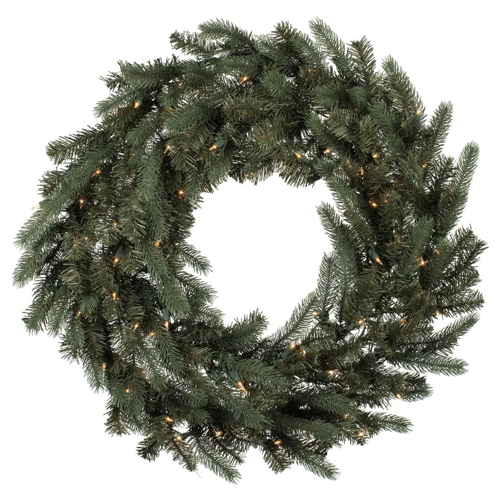 Vickerman A164337 36" Colorado Spruce Artificial Christmas Wreath Clear Dura-lit Incandescent Lights