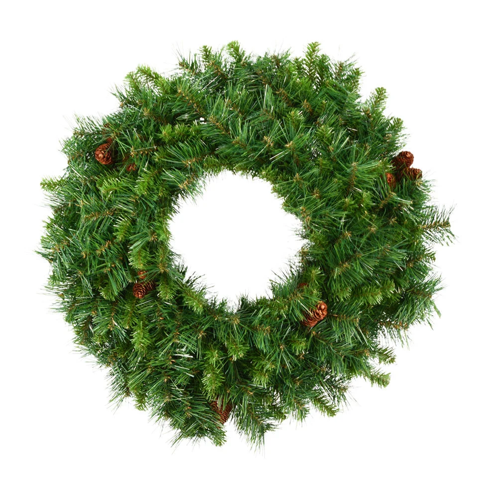 Vickerman A801084 84" Cheyenne Pine Artificial Christmas Wreath Unlit