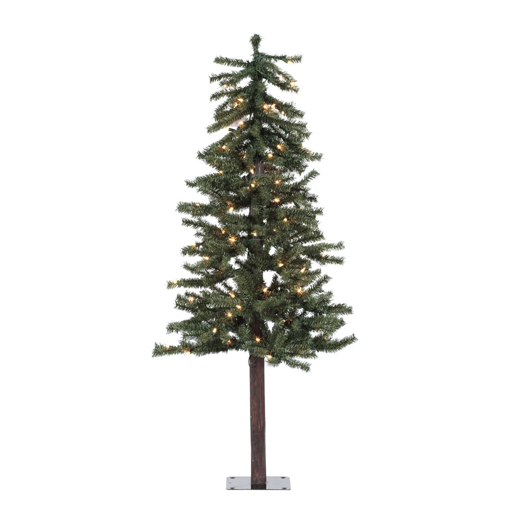 Vickerman A805141 4' Natural Alpine Artificial Christmas Tree Clear Incandescent Lights