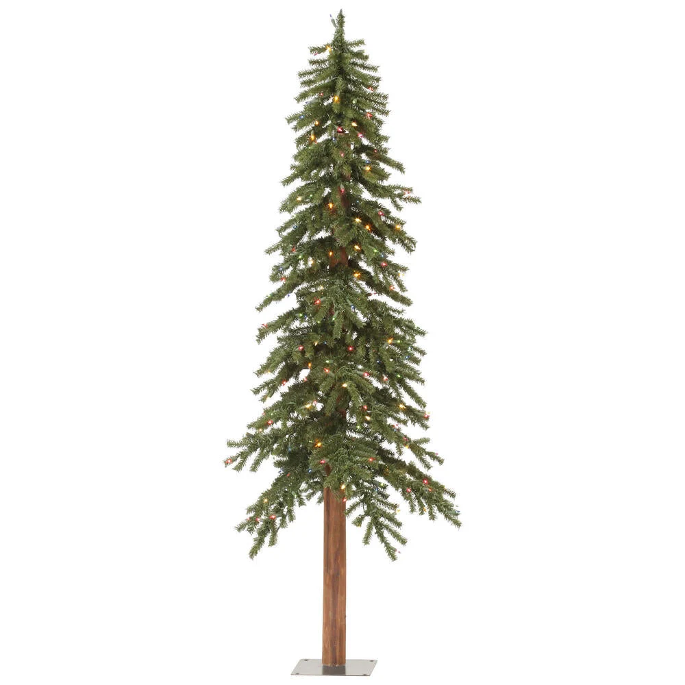 Vickerman A805197LED 9' x 56" Natural Alpine Artificial Christmas Tree Multi-colored LED Lights