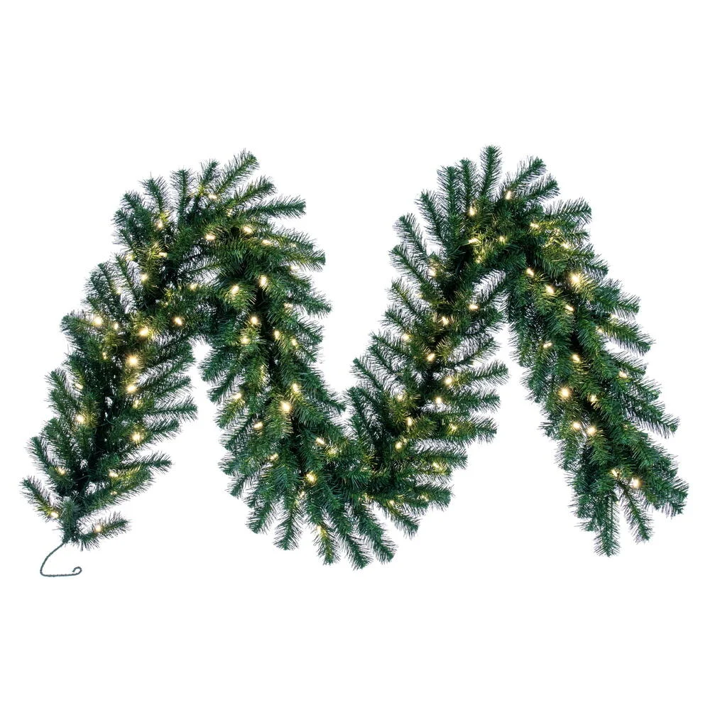 Vickerman A808817LED 50' Douglas Fir Artificial Christmas Garland Warm White LED Lights