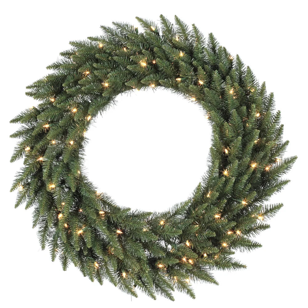 Vickerman A861186LED 120" Camdon Fir Artificial Christmas Wreath Warm White LED Mini Lights
