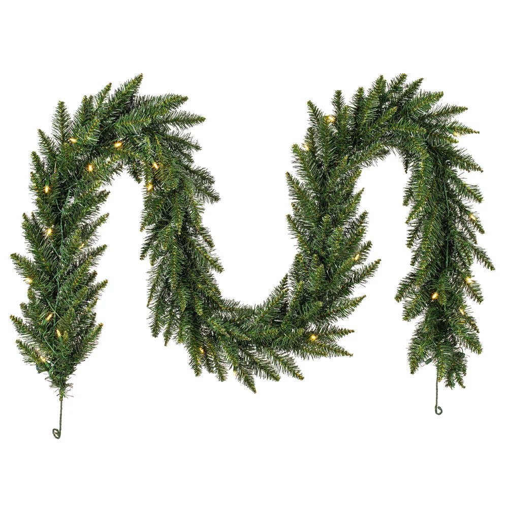 Vickerman A861106LED 9' Camdon Fir Artificial Christmas Garland Warm White LED Mini Lights