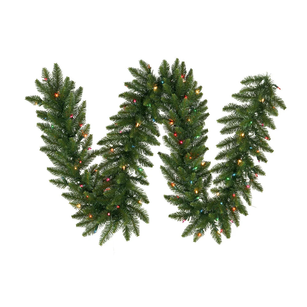 Vickerman A861122LED 50' Camdon Fir Artificial Christmas Garland Multi-colored LED Mini Lights