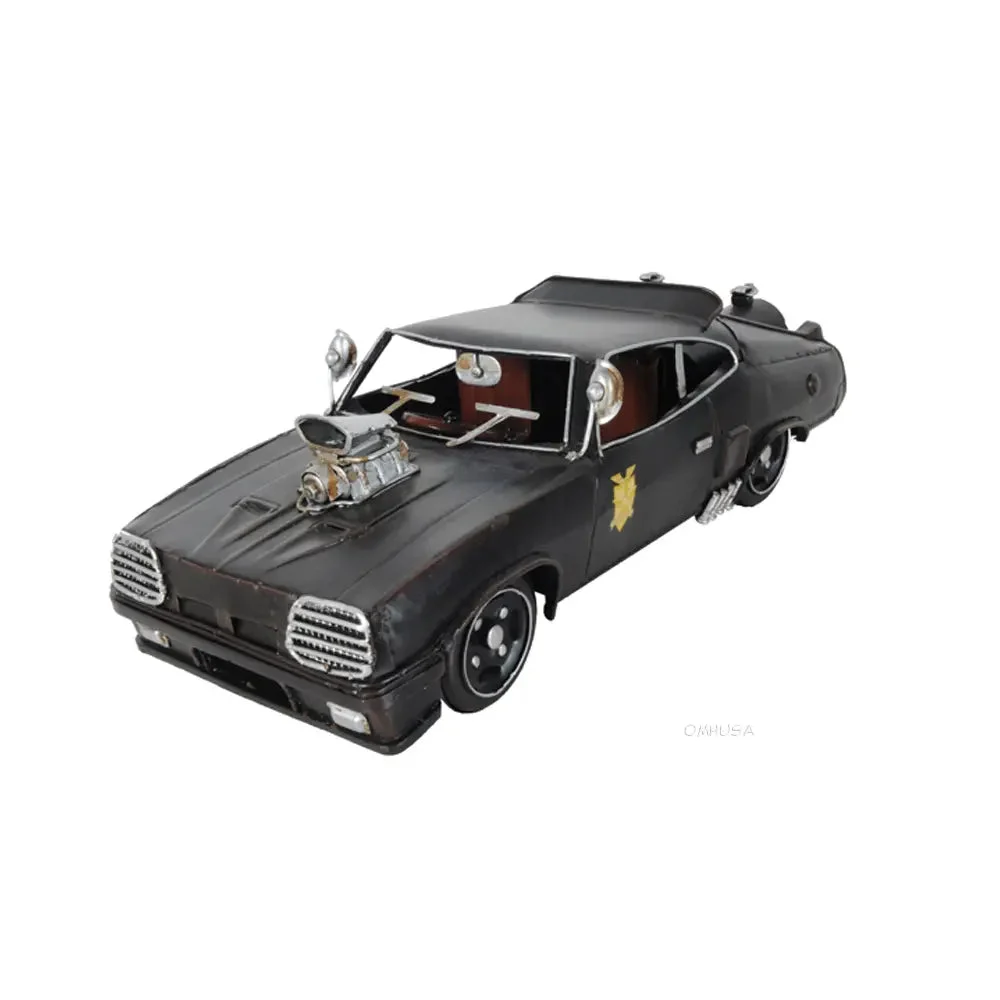 Old Modern Handicrafts 1973 Mad Max V8 Interceptor Model – Handmade Iron 1:17 Scale Replica, 11" Length