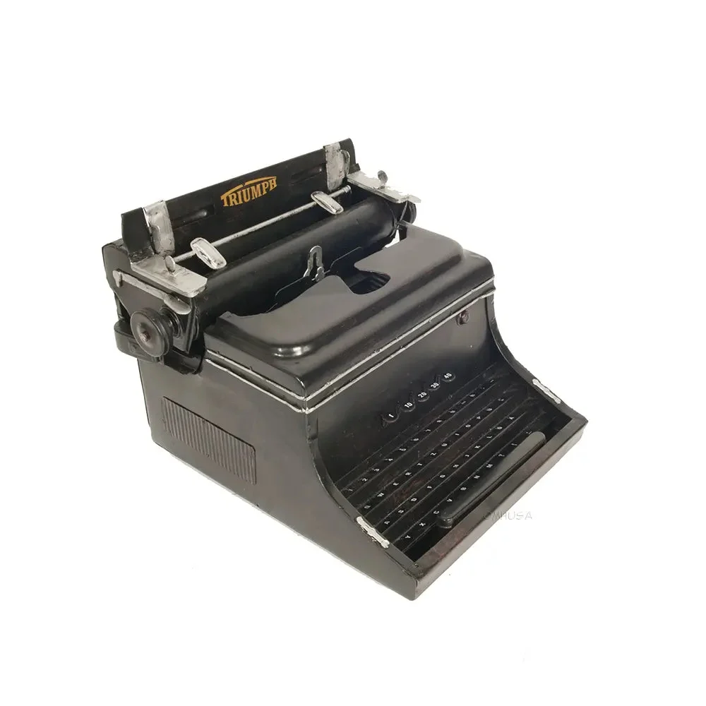 1945 Triumph Typewriter Model – Handmade Iron Display Piece – Vintage Office Decor By Old Modern Handicrafts