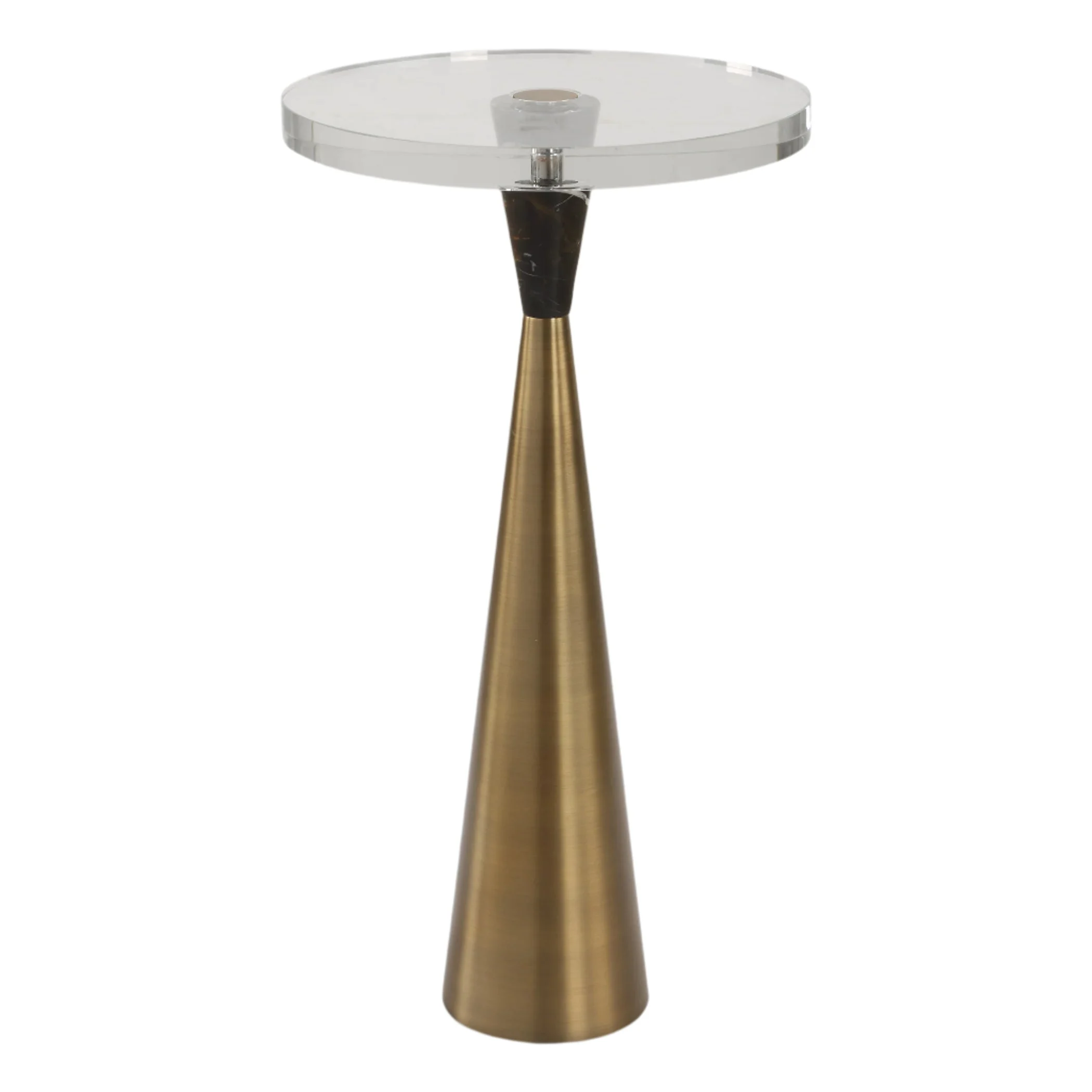 Holton Tapered Brass Accent Table