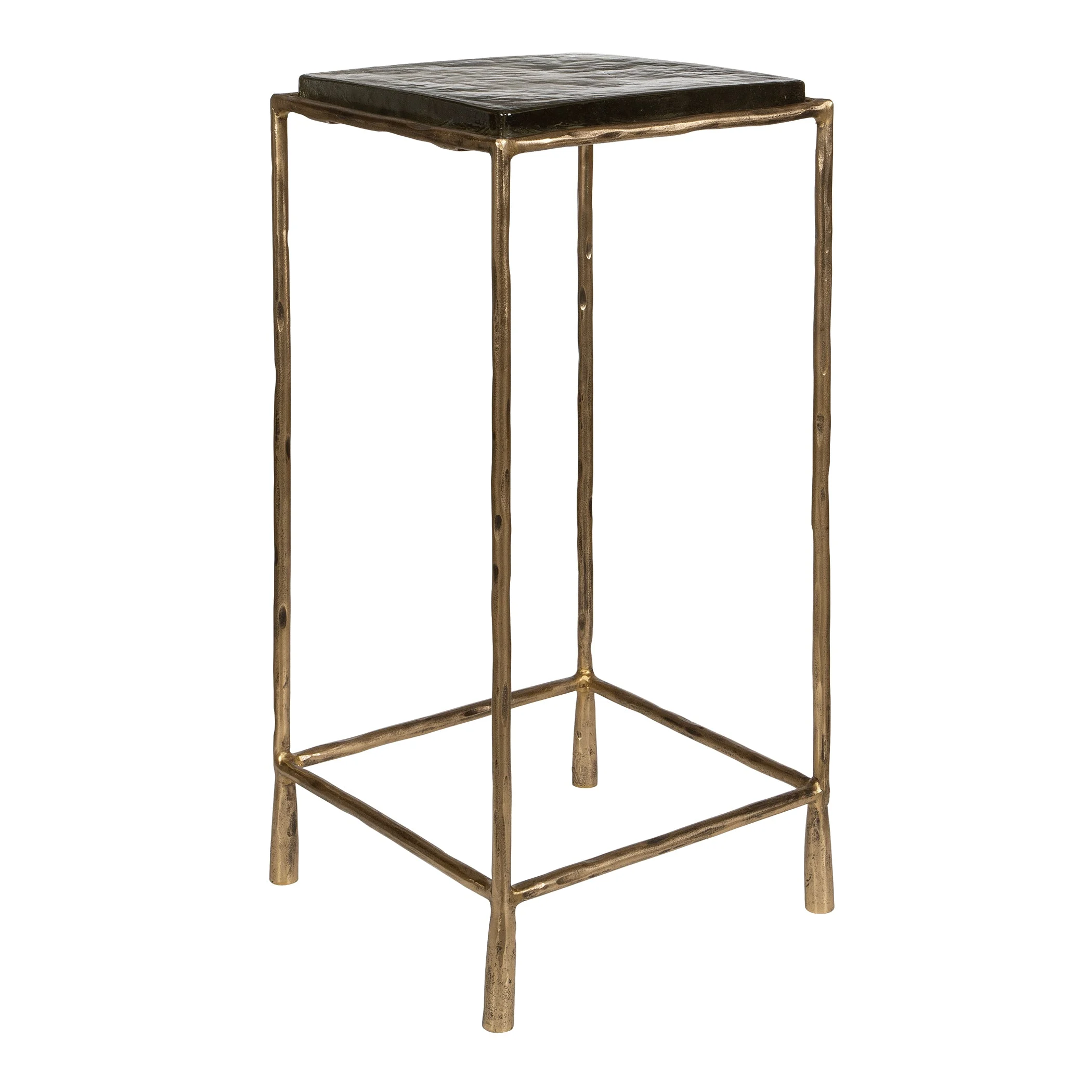 Ovard Antiqued Gold Accent Table