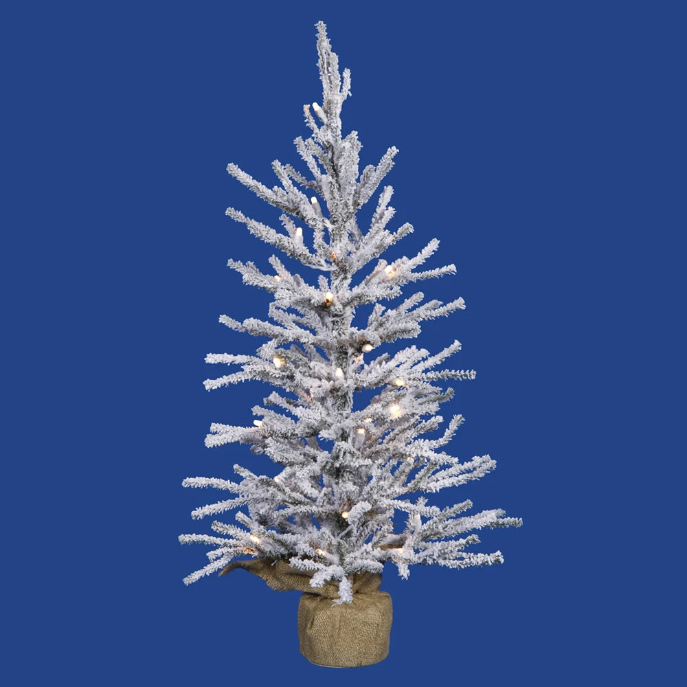 Vickerman B165225LED 24" Flocked Angel Pine Artificial Christmas Tree Warm White Dura-Lit Led Lights